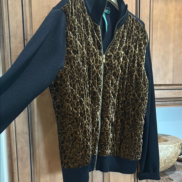 Leopard Print and Black Jacket - Picture 3 of 6
